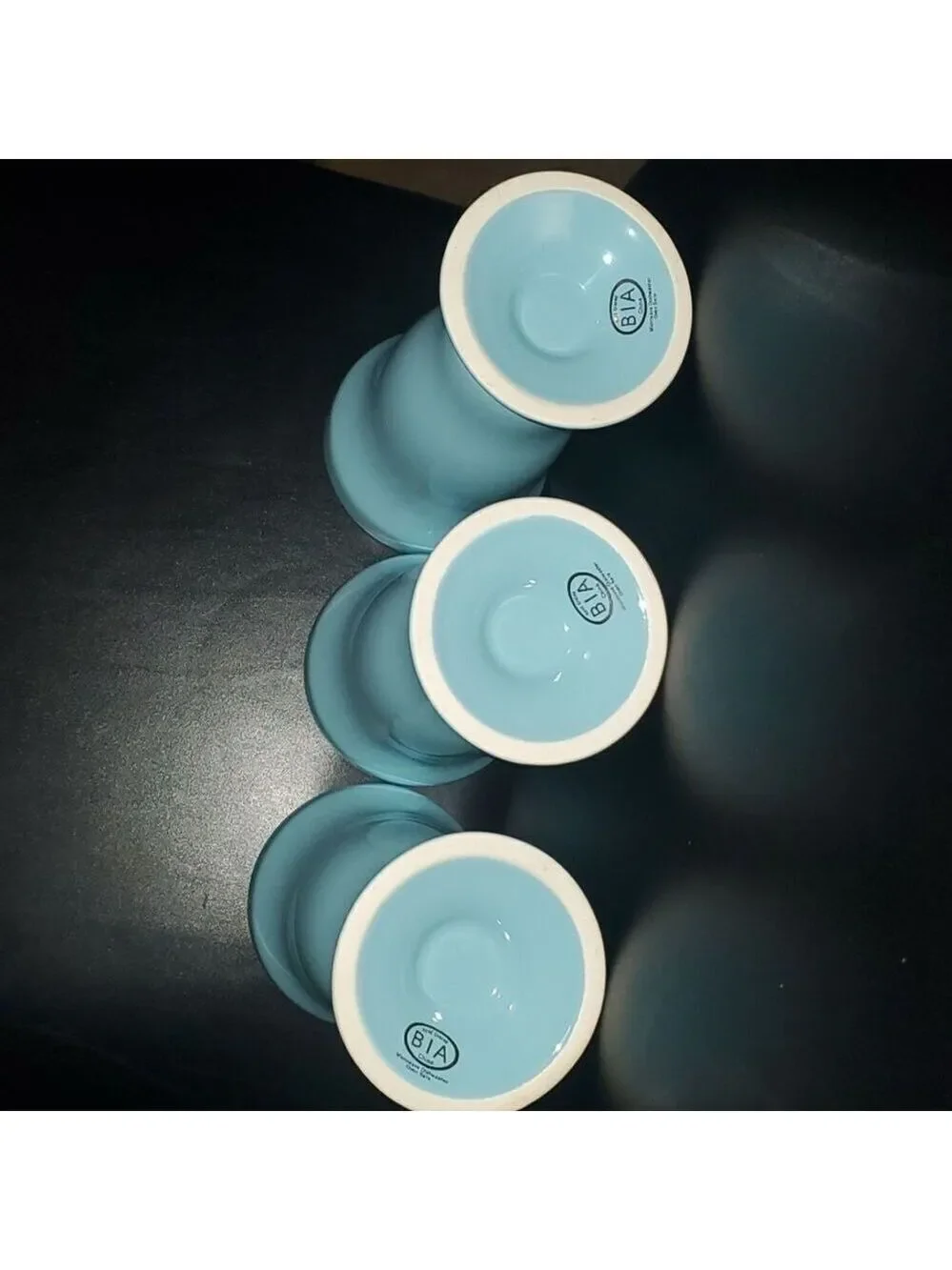 BIA Home Dining Drinkware ice Cream Sundae milkshake Set Curvy Blue Aqua Sexy